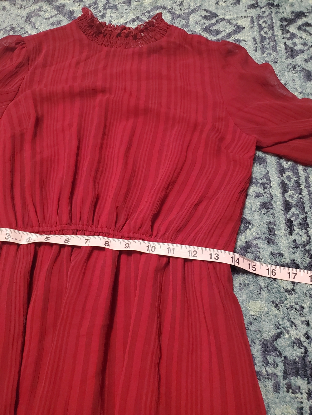 A. Calin Ruffle Hem Long-Sleeve Dress - Picture 4 of 7